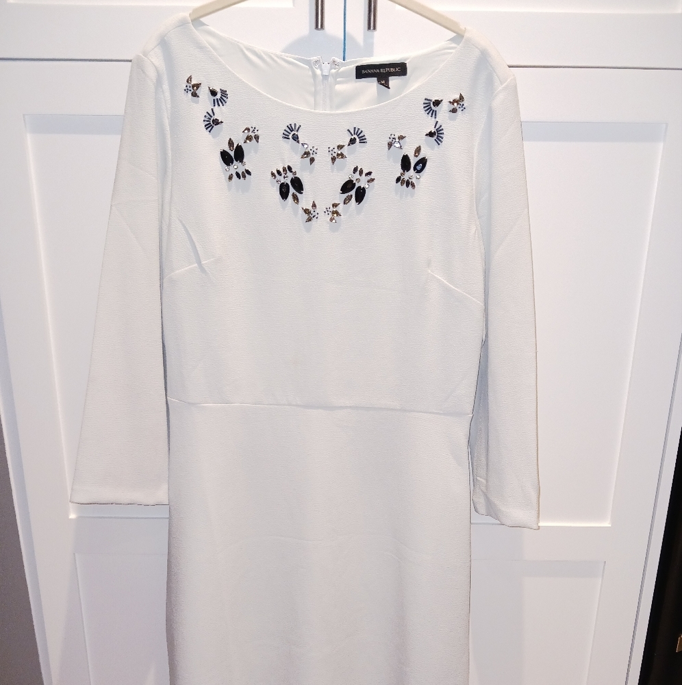Banana Republic Mint Green Embellished Dress 10/12